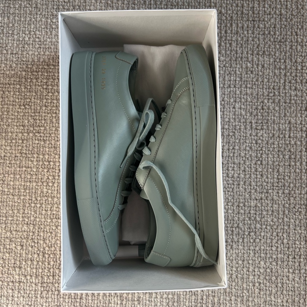 NIB Common Projects Original Achilles Leather Sneakers Vintage Green - size 39 - Picture 3 of 4